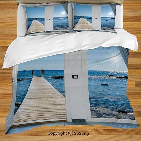 Ensemble De Housse De Couette Theme Plage Decor Decor Cotier