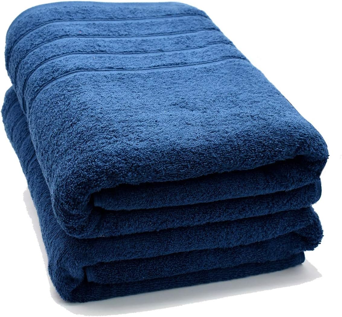 100% Cotton Bath Sheet Set of 2–Super Soft Bath Sheets 35x70–Blue Opal Bath Sheet Towel Set–Oversized Bath Towels–Quick Dry Bath Sheets–Super Absorbent Bath Sheets–Bath Sheets Spa Hotel Collection: Kitchen & Dining