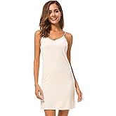 EaseWay Women's Basic Adjustable Spaghetti Strap Cami Under Mini Dress