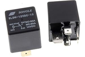 MiZOELEC 2Pcs/Set SLDH-12VDC-1C High Power Relay Winch Relay NO 80A NC 5pin SPDT Split Car Vehicle Truck Boat Spotlight Changeover Automotive Waterproof Relay