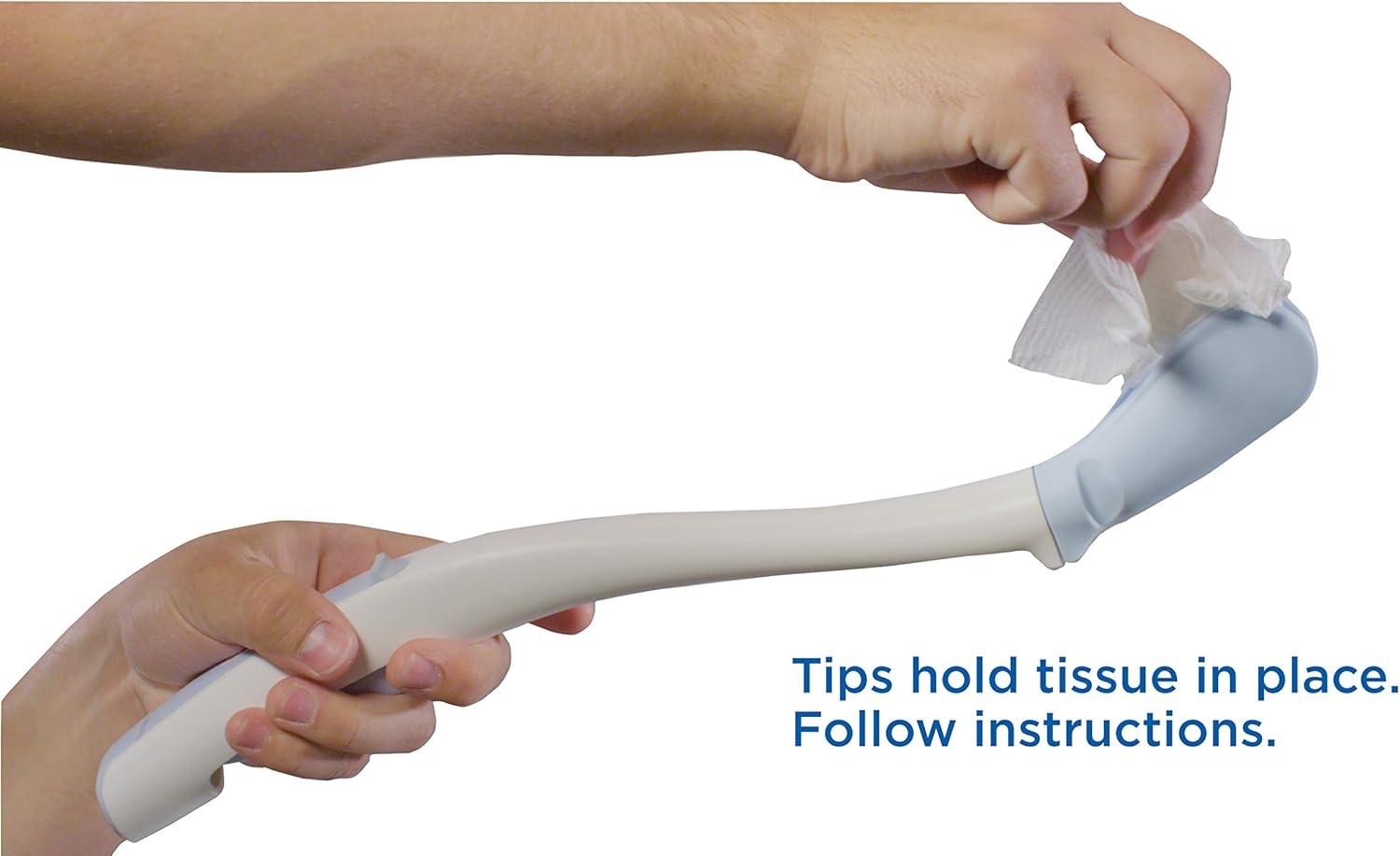 18” Juvo Toilet Aid - Long Reach Toilet Wand & Wiping Aid - Cover Included - Easy Use Comfort Wiper for Toilet Paper or Wipes, Multi: Health & Personal Care