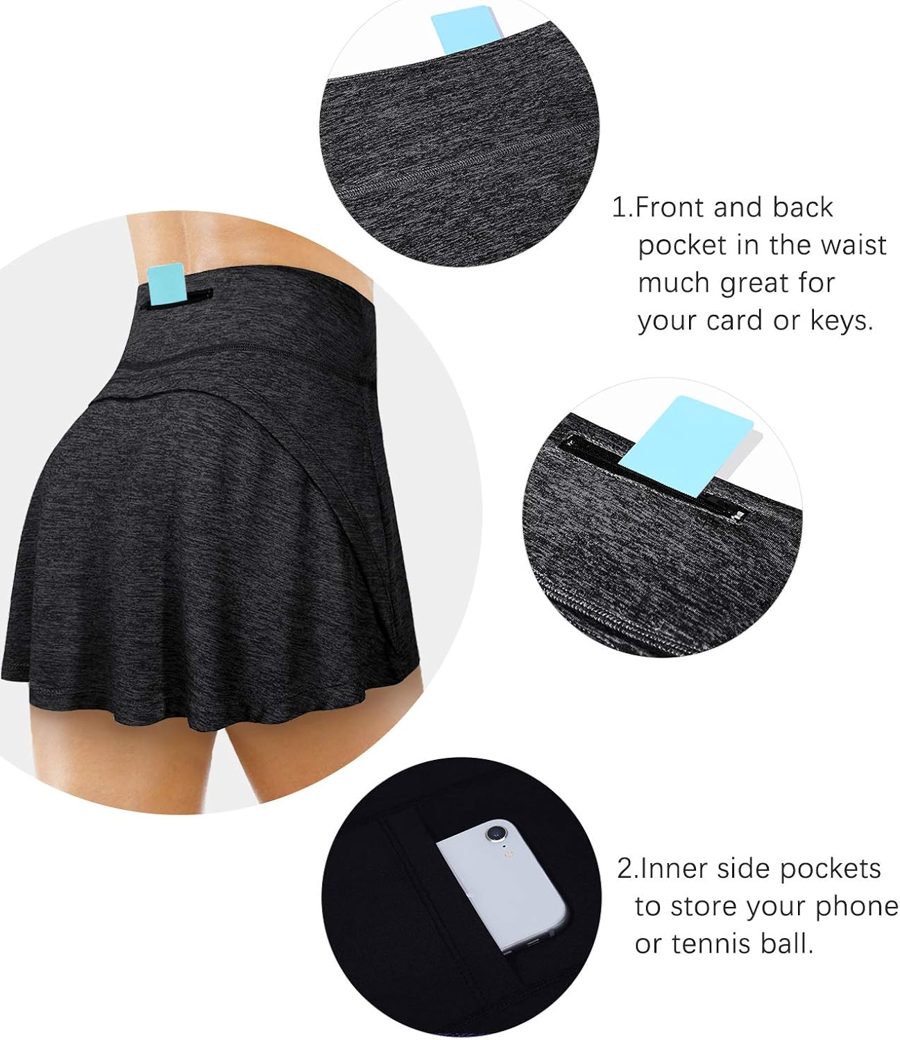 Fulbelle Womens Summer Athletic Tennis Skirt Golf Skorts with Pockets at  Women’s Clothing store