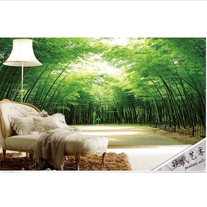 The Custom 3d Murals Aesthetic Bamboo Murals Living Room