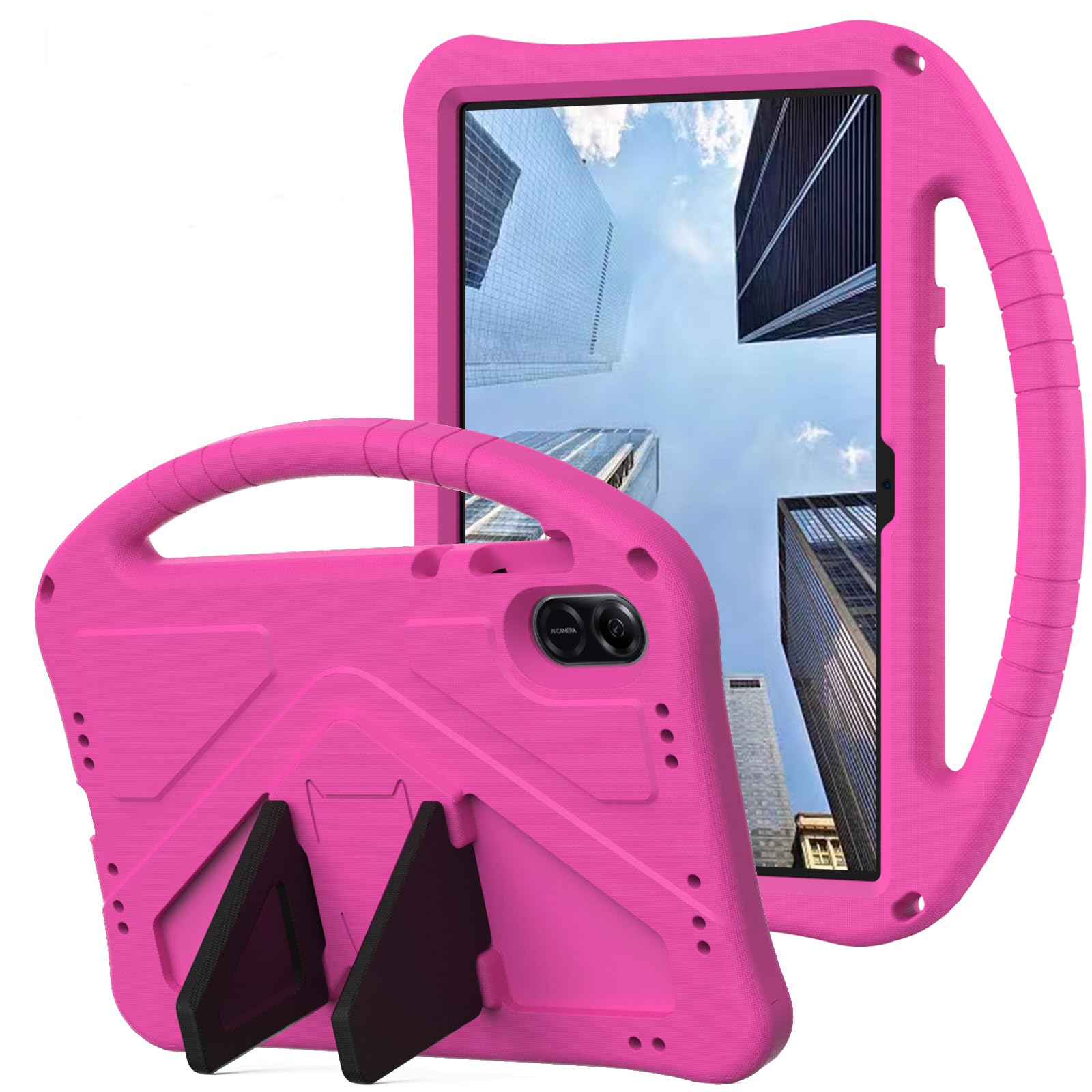Unichthy Kids Case for Honor Pad X9 11.5 inch 2023 Full Body Protective Cover with Handle Stand Lightweight Shockproof Case for Honor Pad X9 Tablet 11.5 Tablet Deep Pink