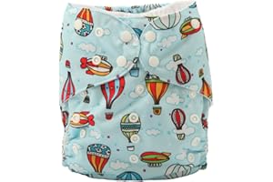 Sigzagor 2 to 7 Years Old Junior Big Cloth Diaper,Nappy,Pocket Reusable Washable,Baby Kids Toddler (Hot Air Balloon)