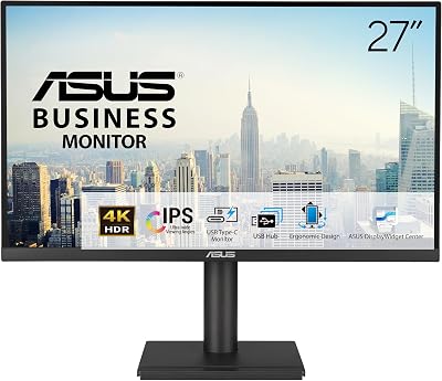 ASUS VA27UCPS 27 inch 4K IPS HDR USB-C PD65W Anti-Flicker Ergonomic Monitor
