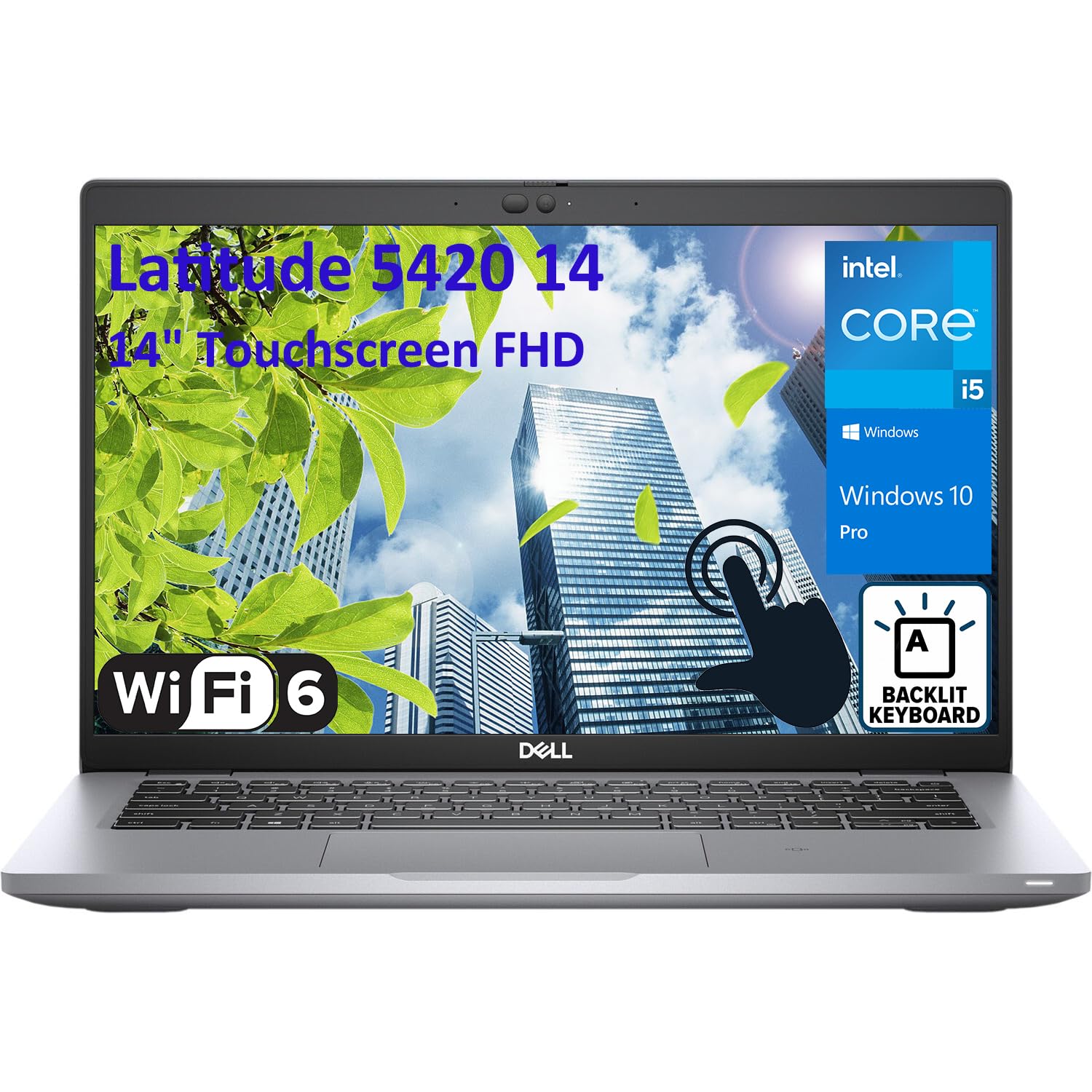 Photo 1 of Dell Latitude 5420 14 5000 14" Touchscreen FHD Business Laptop Computer, Intel i5-1145G7 (Beat i7-1065G7), 16GB DDR4 RAM, 512GB PCIe SSD, WiFi 6, Bluetooth, Backlit Keyboard, Windows 10 Pro (Renewed)