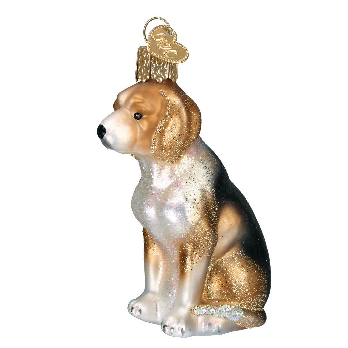 Old World Christmas Dog Collection Glass Blown Ornaments for Christmas Tree, Beagle