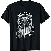 NBA San Antonio Spurs Lightning Bolt Basketball Logo T-Shirt