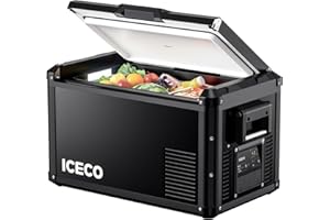ICECO VL35 ProS 12V Refrigerator, 37 Qt Portable Freezer, Compact Metal Car Fridge Powered by SECOP, DC 12/24V, AC 110-240V, 0℉-50℉, Compressor Electric Cooler for Travel Camping Road Trip Truck