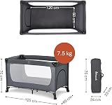 hauck Dream N Play Plus Grey Travel Cot 120x60 cm Birth to 15 kg view 5