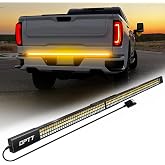 OPT7 Redline Parlux 60" Tailgate Light Bar, Sequential Amber Turn Signal | [2-SECTION DESIGN] Aluminum, Weatherproof Rigid Triple Row LED Truck Dynamic Taillight Strip w/ Startup Animation