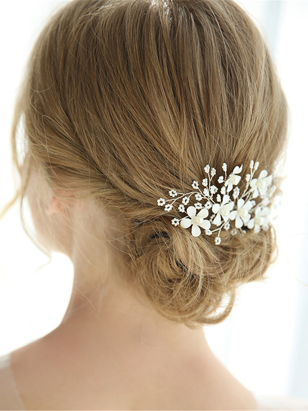 Aegenacess Wedding Hair Pins Decorative Silver Clip Comb Bobby Pin