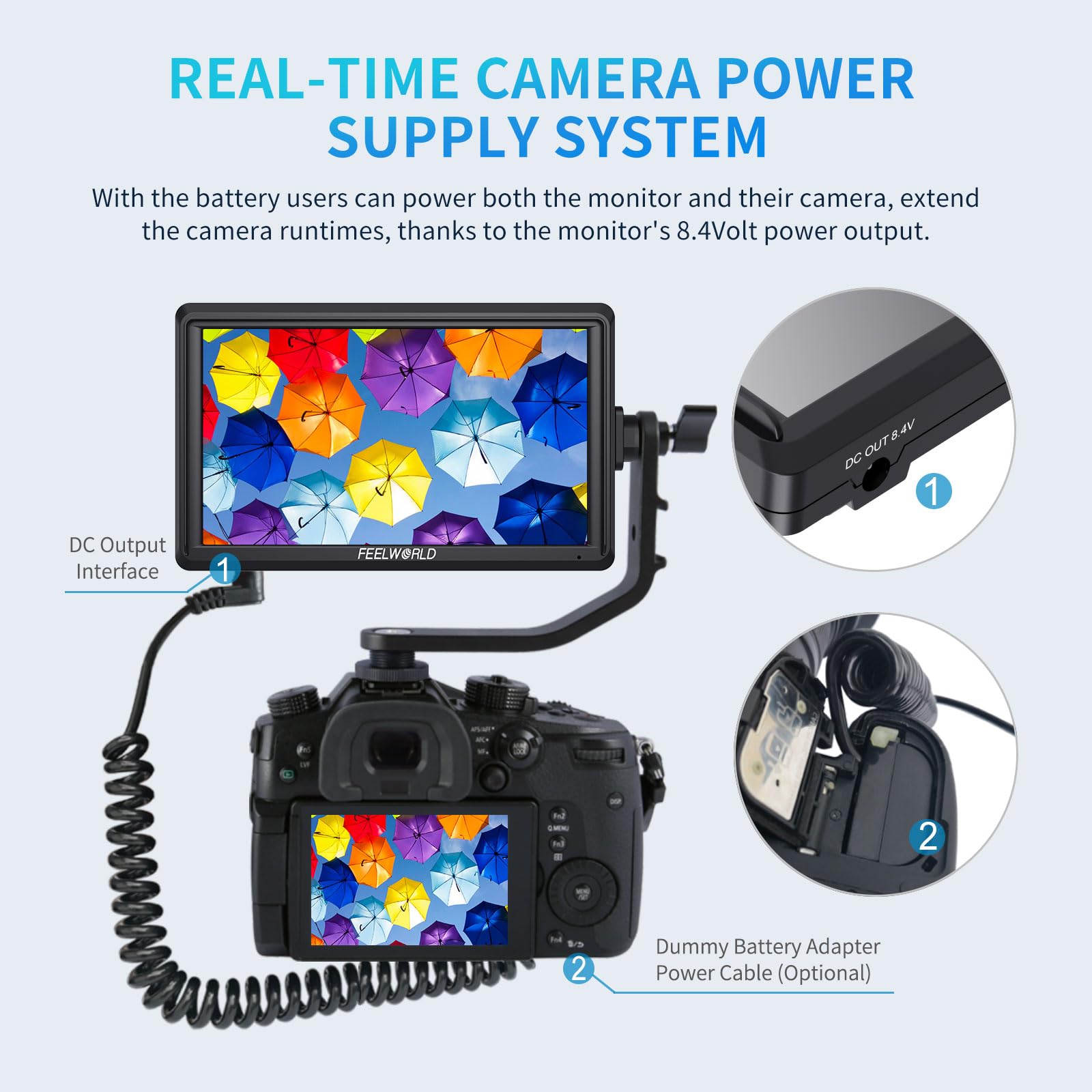FEELWORLD FW568 6 inch DSLR Camera Field Monitor with Waveform LUTs Video Peaking Focus Assist 1920x1080 IPS 4K HDMI Professional Video Accessories