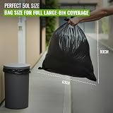 EcoBag 50 Pack Heavy Duty Refuse Sacks 33 Micron 50L Recyclable Bin Bags view 7