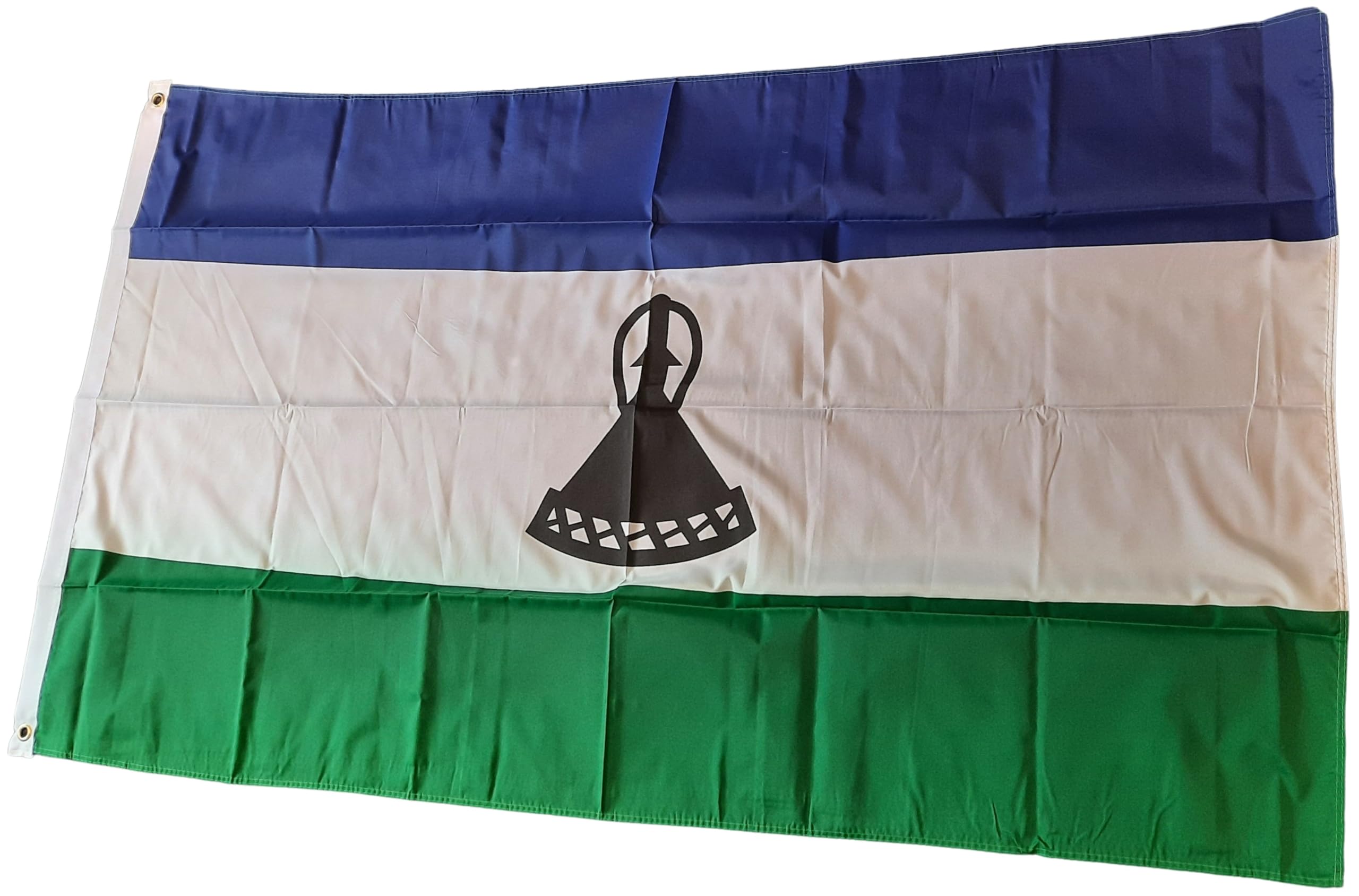 NWFlags Lesotho Flag 5ft x 3ft 75d Premium Polyester Suitable For Flagpoles | Strong Polyester 5x3 foot material large flag banner with two metal Eyelets