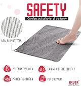 Asvin Soft Textured Anti Slip Bath Mat 40x60cm Grey Phthalate Free Rubber view 3