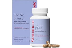 Womaness Menopause Supplements for Women - Perimenopause & Menopause Hotflashes Relief, Night Sweats, Vaginal Dryness, Brain Fog & Mood Support - Hormone & Estrogen-Free - 30 Capsules