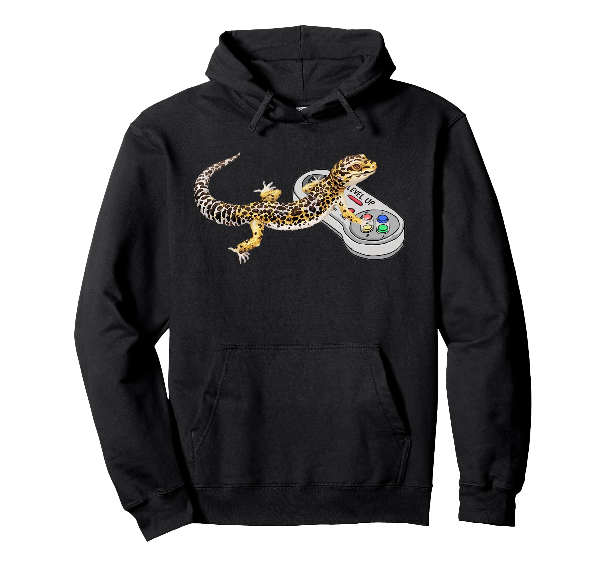 Leopard Gecko Playing Video Game Lizard & Reptiles Gamers Pullover Hoodie