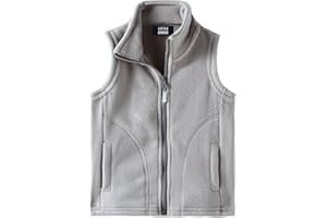 LittleSpring Boys Girls Fleece Vest Sleeveless Jacket Full-Zip Fall Winter Warm Outerwear