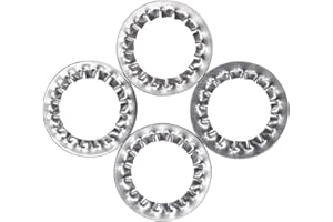 ZLYY STORE M8 304 Stainless Steel Internal Tooth Star Lock Washers （100Pcs M8 Internal Tooth Star Lock Washers）