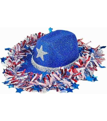 Amazon.com: Jwqqwdza 4th of July Cowboy Hat for Adult  display picture 3