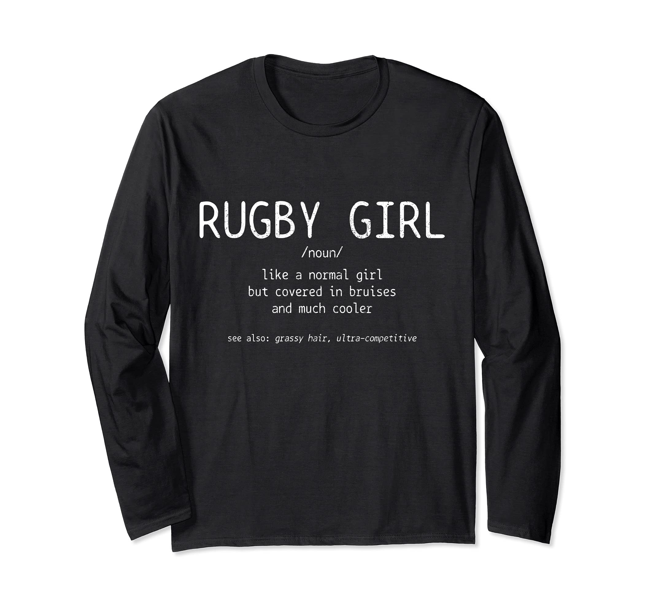 Rugby Funny Girl Definition Rugby Player Fan Long Sleeve T-Shirt