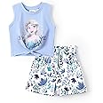 Disney Frozen Elsa Princess Moana Minnie Toddler Girl's 2 Piece Outfits Sleeveless Tie Knot Tank Top Summer Short Sets 2-10Y