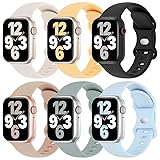 6 Pack Silicone Bands Compatible with Apple Watch