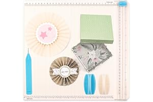 CYFUN DESIGN 12 x12 Inch Paper Trimmer and Scoring Board, Multi-Purpose Trim & Score Board with 2 Cutting & Scoring Blades, Precise Cutting & Scoring Tool for Cover of Book & Gift Box DIY Crafts, Cards, Envelopes