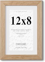 Fabian Clarke London 12x8 Oak Photo Frame with White 10x6 Mount