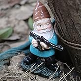 Tirifer Garden Gnome with Gun, Military Gnome Soldiers Garden Gnome, Tactical Statue for Indoor Outdoor, Patio, Yard, Lawn Ornaments, Home Décor