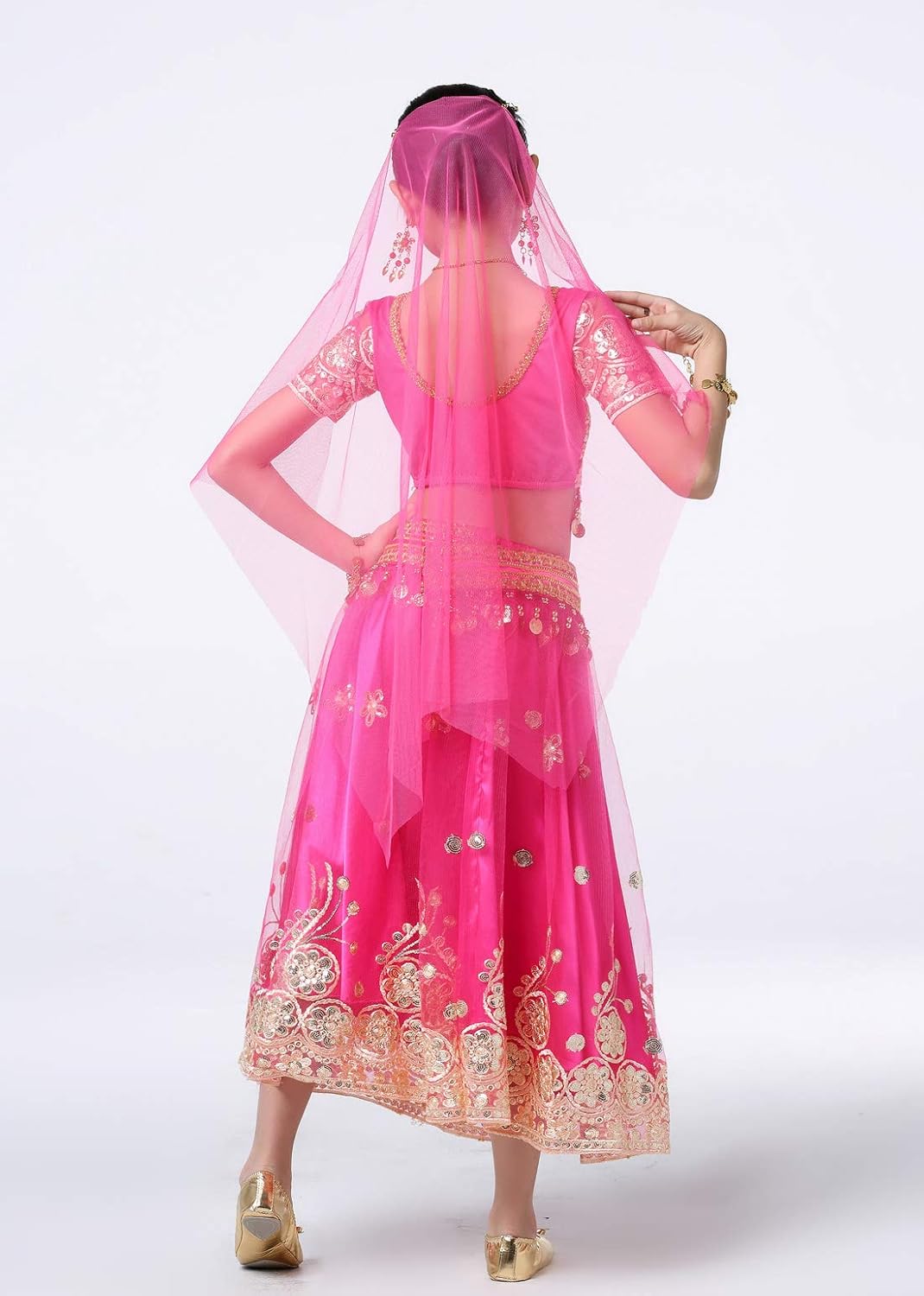 FEOYA Costume Danse Orientale Enfant 5 PCS Top+Jupe ...