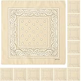 Falari 12 Pack Bandanas Multipurpose Cotton Novelty Paisley Bandana Headband for Cowboy Men Women 22 x 22