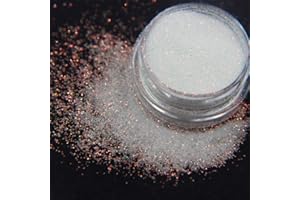 BELLECREY 10g 0.2mm Shimmer White Rainbow Nail Glitter Holographic Shining Sugar Nail Glitter Candy Coat Powder Sugar Coating Effect Powder Nail Pigment Powder Nail Art Decorations Dust Diamond Dust for Nails