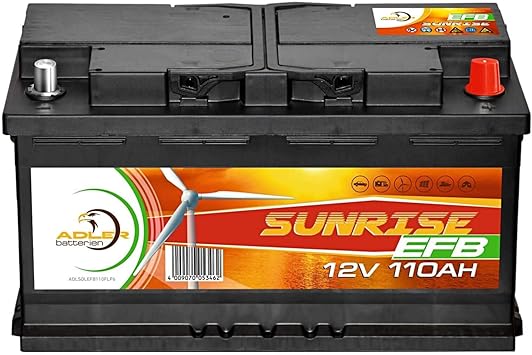 Solarbatterie 110ah 12v Solar Akku Wohnmobil Boot Wohnwagen Camping Batterie Amazon De Auto