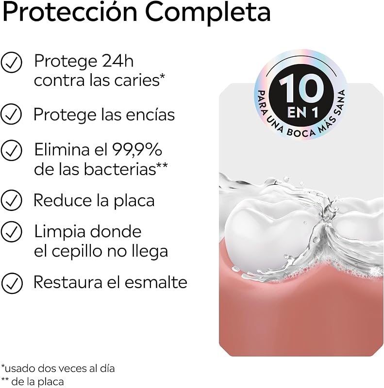 Cuidado Total Enjuague Bucal Sin Alcohol Sabor Extra Suave 500ml — foto 4 de 8