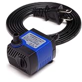 AQUANEAT Small Fountain Pump, 80 GPH Submersible Water Pump for Aquarium Fish Tank, Outdoor Water Fountain, Hydroponics, Pond Filter Pump