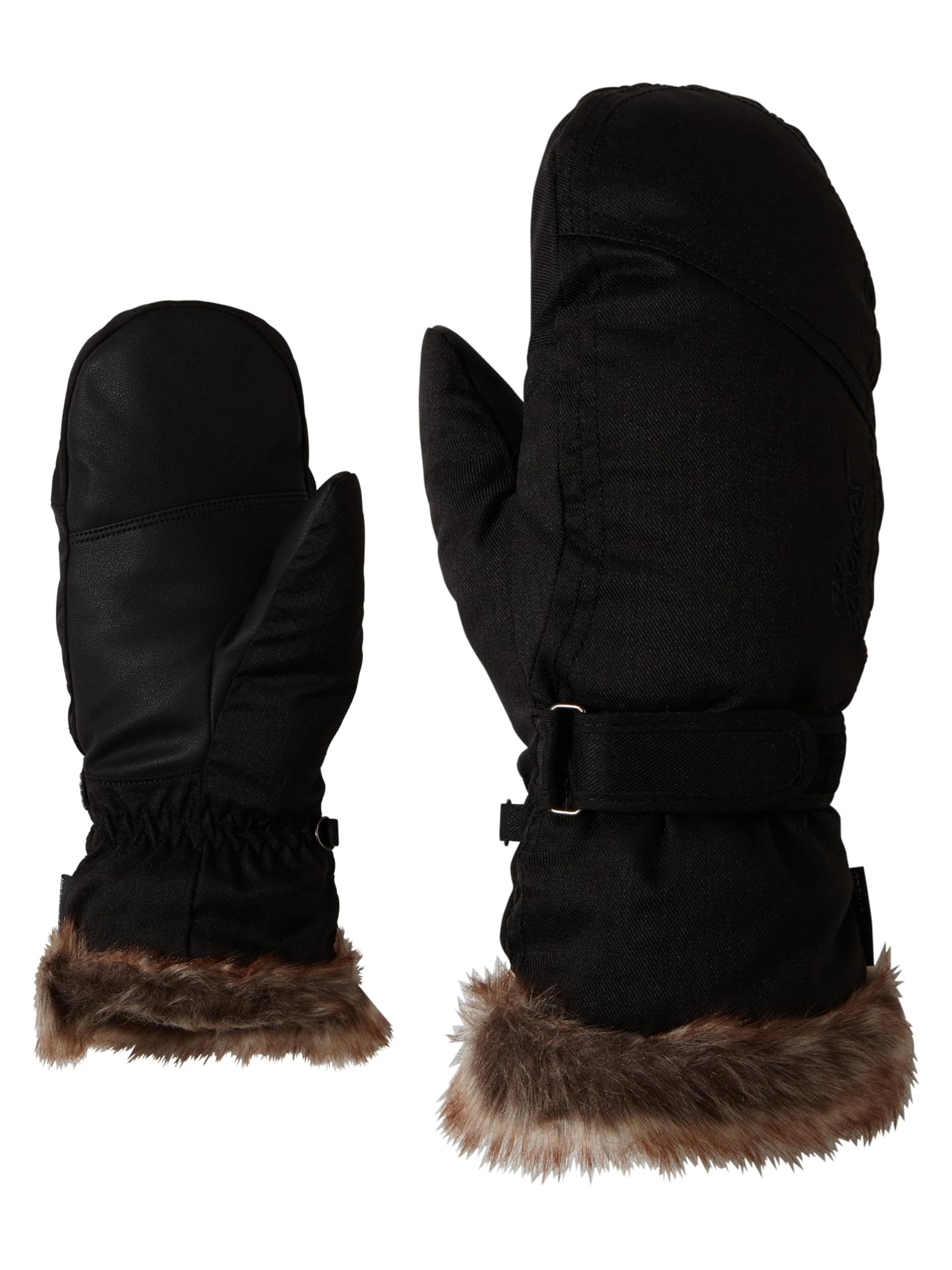 Ziener Men's Kem Gloves Ski Gloves, Men, KEM MITTEN lady glove, Black-Stru, 6