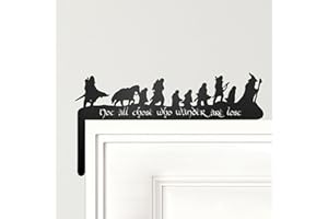 Xyverart Lord Middle-Earth Inspired Metal Door Corner Wall Art, Hobbit Decor, Metal Door Decor for Home, Unique Gift for Lord Fans (Left Side)