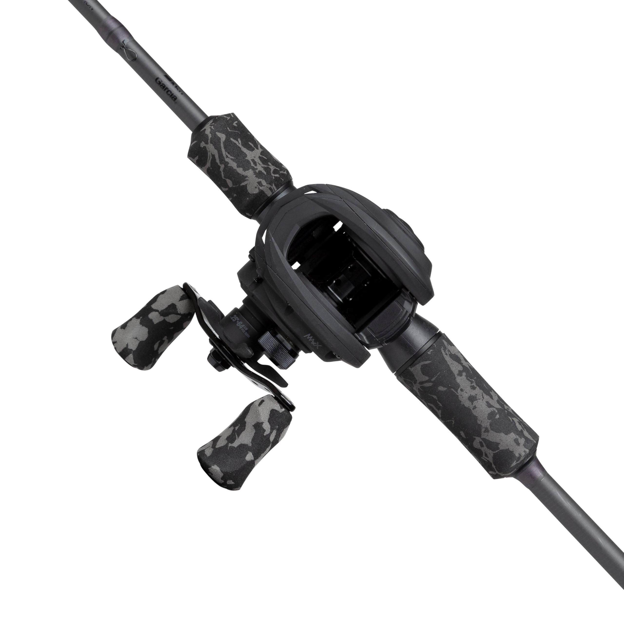 Abu Garcia MAX X Black Ops Casting Fishing Rod and Reel Combo, 1.98 m 10-40g, River Set, Baitcast Combos for Freshwater Predator Anglers, Pike Perch and Zander - Black