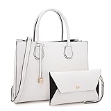 Dasein Women's Designer Handbags Padlock Belted