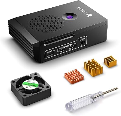LABISTS Raspberry Pi 4 - Caja para Raspberry Pi 4 modelo B [2019 versión mejorada] ventilador, 3 disipadores de cobre y destornillador magnético, carcasa para Pi 4, color negro: Amazon.es: Electrónica