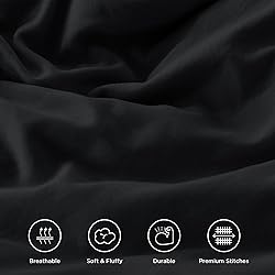 Andency Black Full Size Comforter Set(79x90Inch), 3