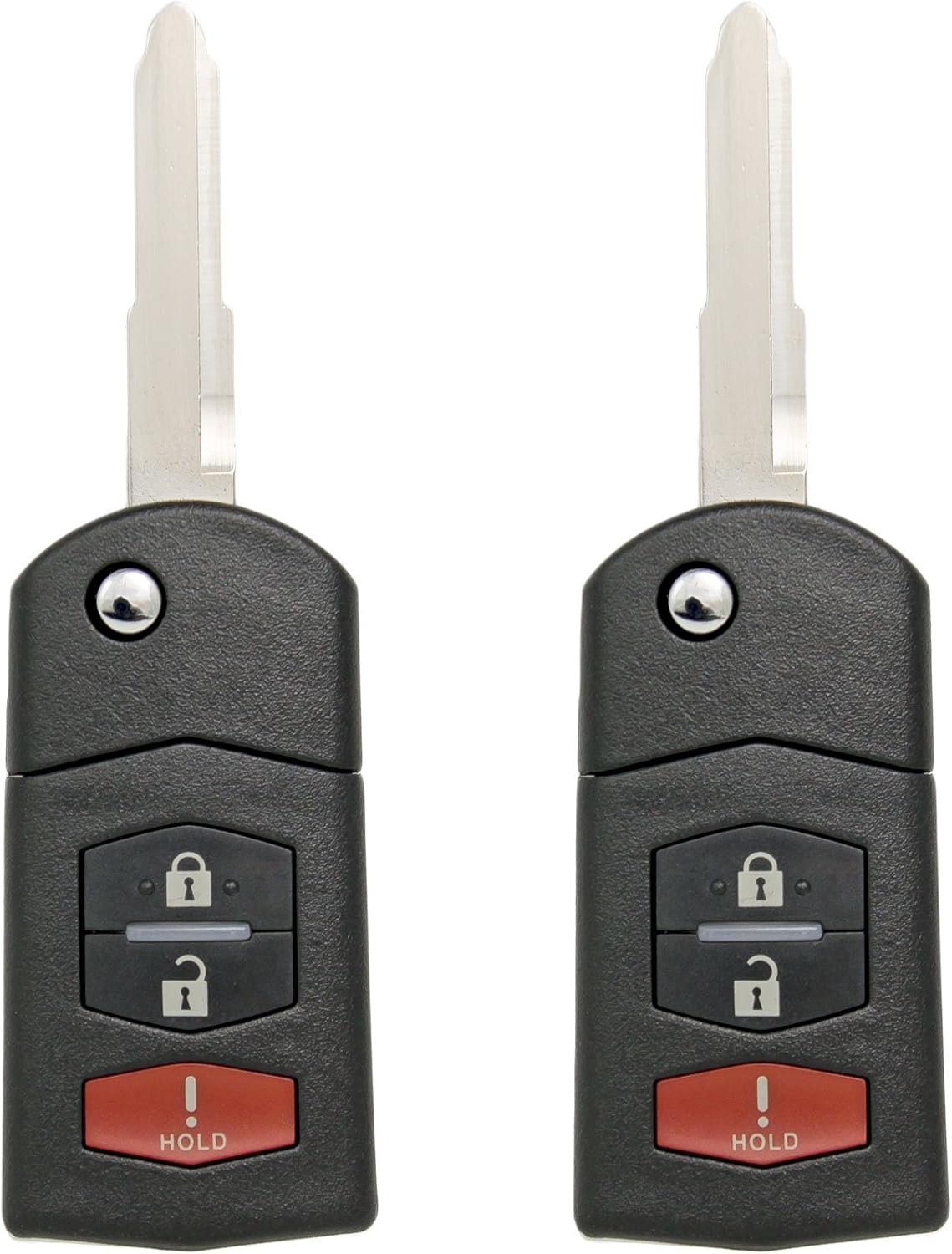 Keyless2Go New Keyless Entry Replacement 3 Button Remote Flip Key Fob