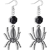 Halloween Spider Earrings for Women Rhinestones Spider Dangle Earrings for Women Spider Jewelry for Halloween Accessories