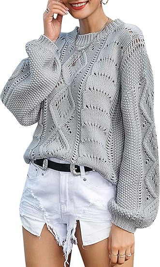 chunky cable knit sweater