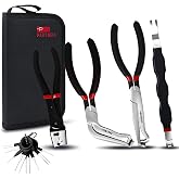 PARTWELL 5PC Electrical Disconnect Pliers Set | Electrical Disconnector Pliers for Cars, Fuel Line Disconnect Tool, and 1PCS Electrical Connector Pliers