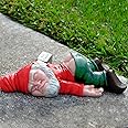 IcyAits Funny Drunk Dwarf Garden Gnome Statues Decoration, Creative Statue Resin Sculpture Novelty Gift for Outdoor Indoor Patio Yard Lawn Porch Ornament Decor
