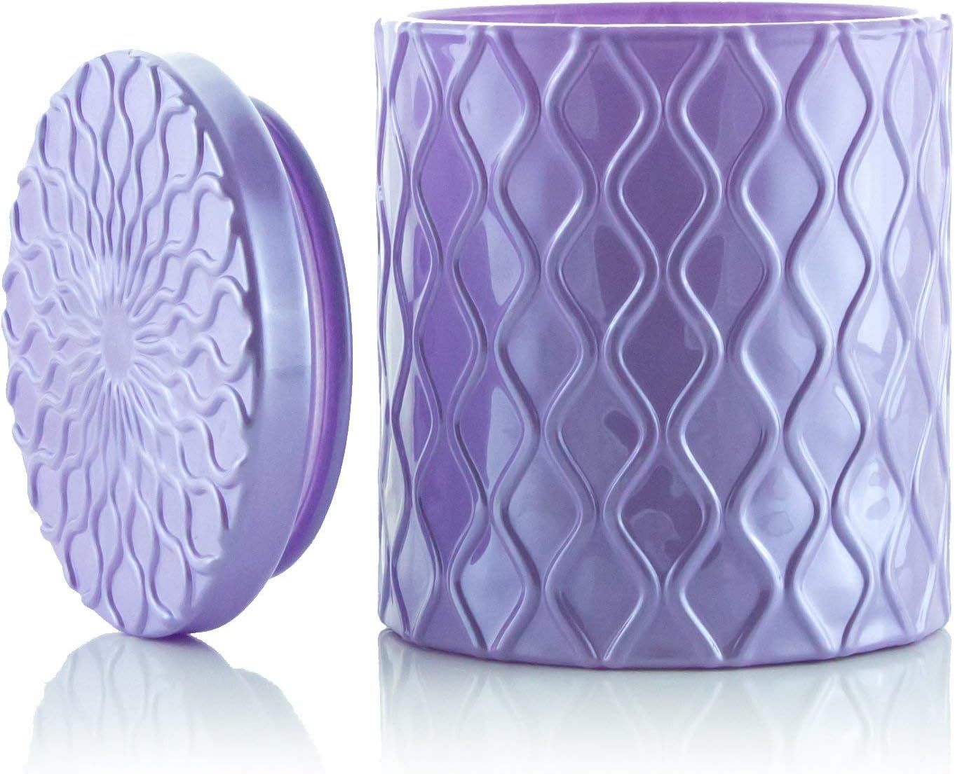 Candle Jars Empty Wholesale, Luxury Candle Containers, Glass Storage Jars, DIY Candle Making, Amaris in Purple Heather by DREAMVESSELS